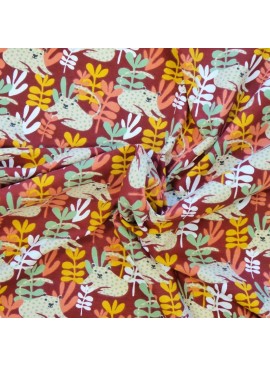 Jersey Tanza Rouge foncé / curry