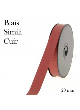 Biais simili cuir bordeaux