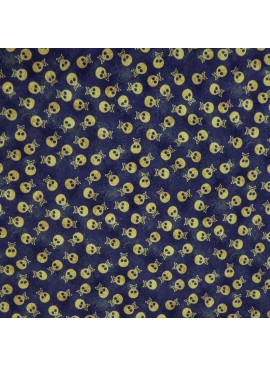 Percal calavera azul