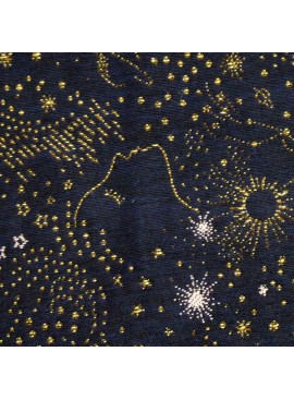Jacquard Zodíaco Azul Marino