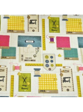 Percale Mercerie fd blanc