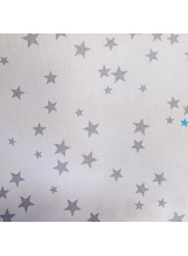 Grey/turquoise star cotton...