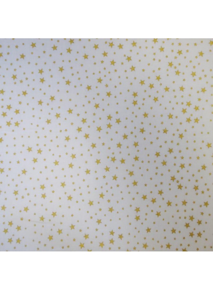 Coton de noël étoile or / écru