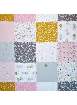 Algodón Betya rosa / gris