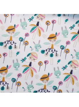 Coton Jaelle blanc / vert