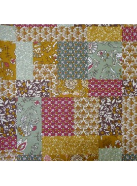 Coton Gujarat rouille/amarante