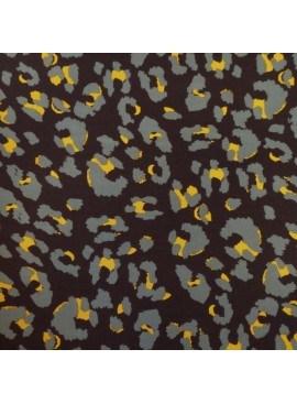 Viscose  fd marron léopard