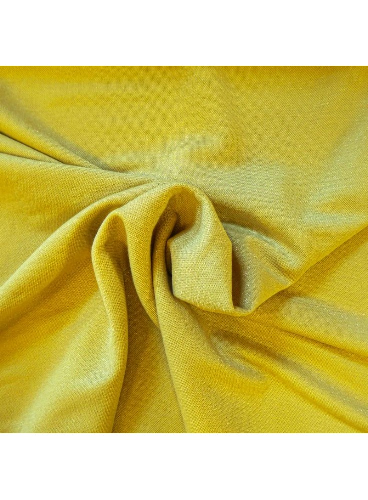 Yellow sequined viscose jersey