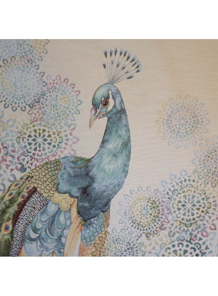 Carré jacquard paon