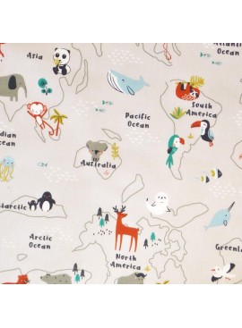 Cotton mapzoo linen/fawns
