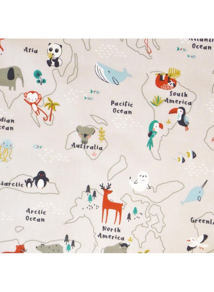 Coton mapzoo lin/ fauves 1U