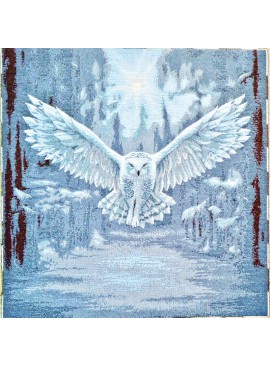 Pañuelo jacquard búho nival