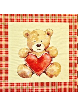 Cuadrado jacquard con osito