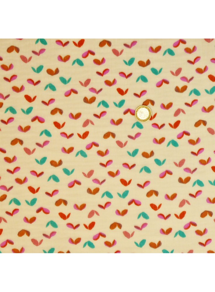 Double gaze Loove Ecru / Marron