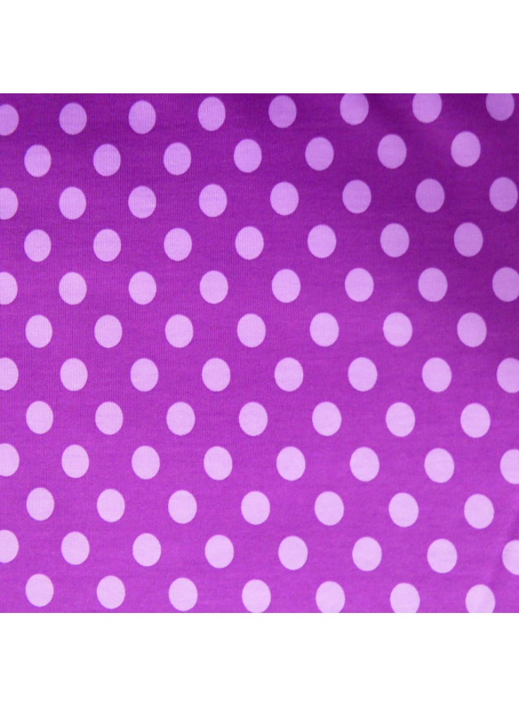 Tissu Sweat-shirt Pois violet