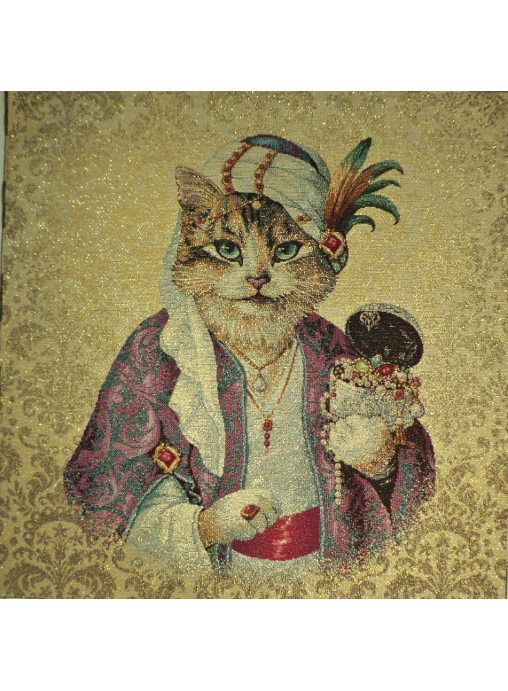 carré jacquard chat sultan lurex