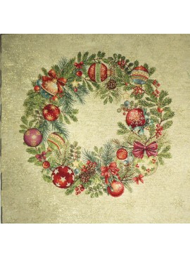 Corona navideña cuadrada de...