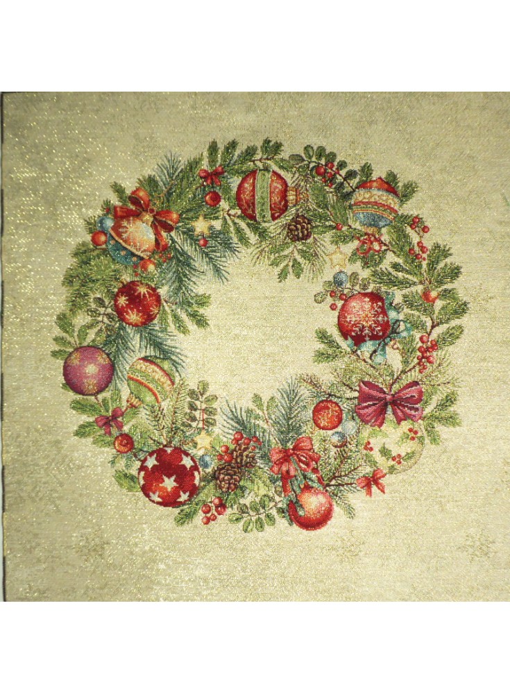 Carré Jacquard or Couronne de Noël
