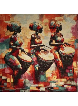 Djembe musical cuadrado en...