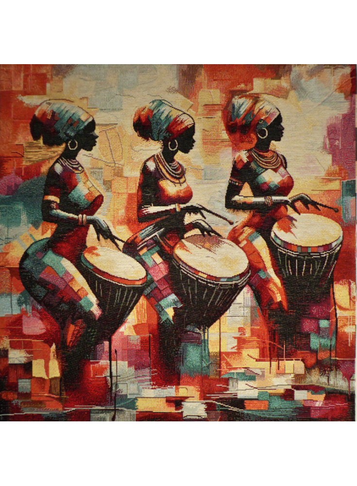 Carré Jacquard Musique Djembé