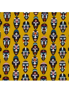 Mascarilla de algodón amarilla