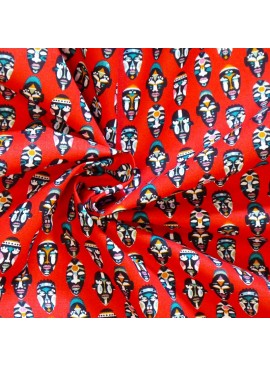 Mascarilla de algodón roja