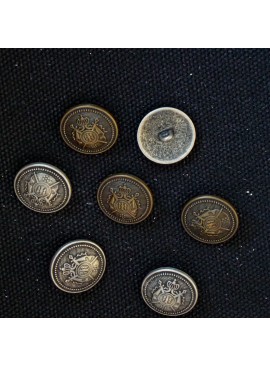 Round Metal Blazon Button