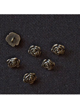 Botón rosa de bronce
