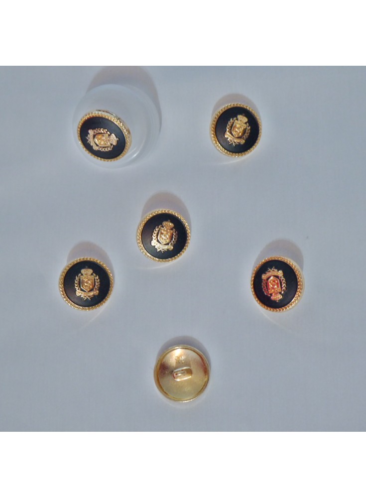 Black/Gold Blazon Button