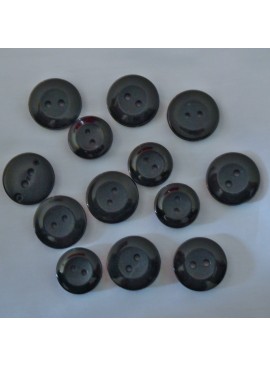 Botón de borde negro brillante