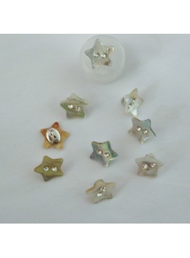 Botón Estrella de Nácar y Strass