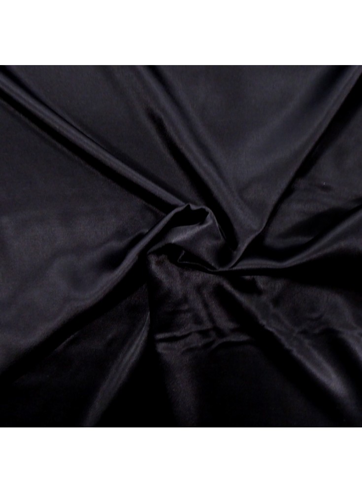 Black Fluid Satin