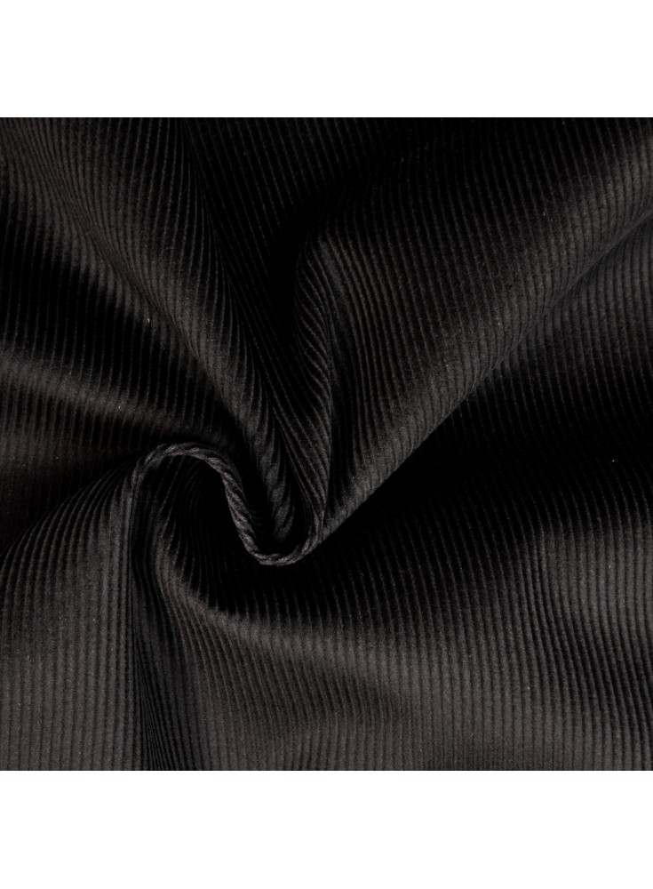 Velours Côtelé 500 Raie Noir