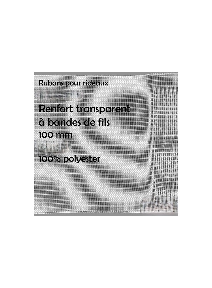 Rod pocket Reinforced with 100mm wire strips