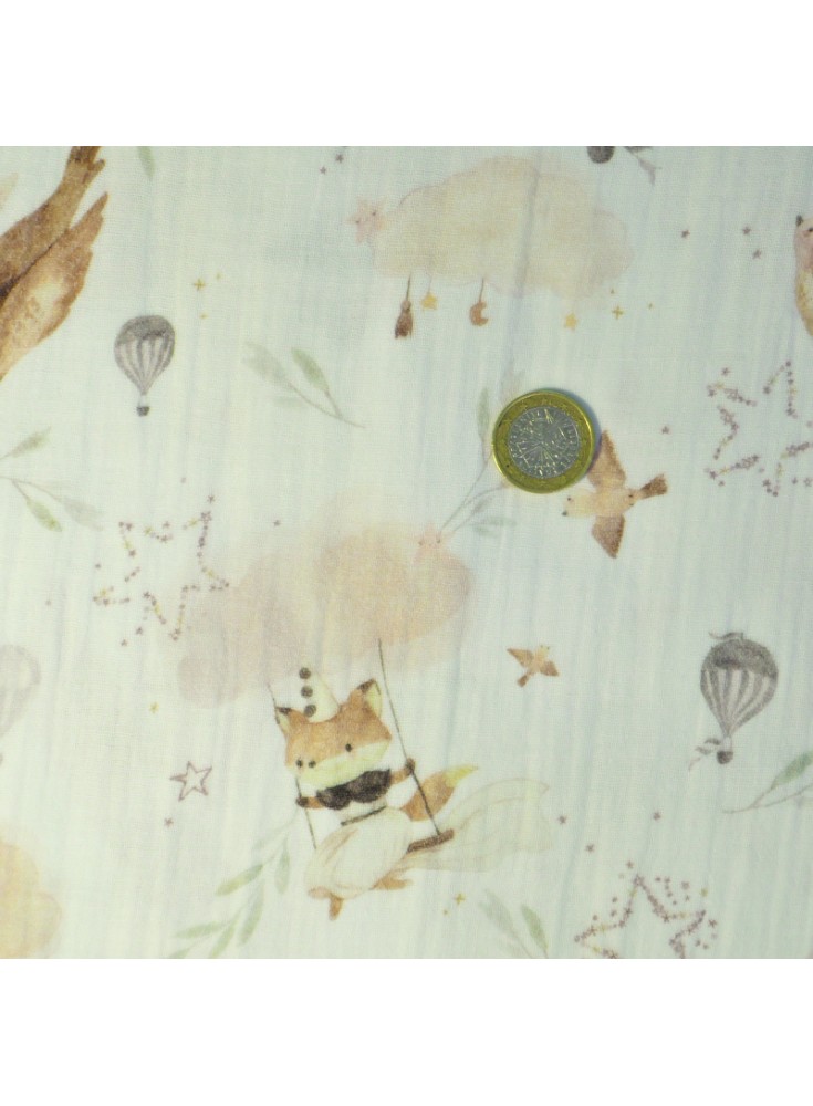 Double gauze Birds, Hot Air Balloons