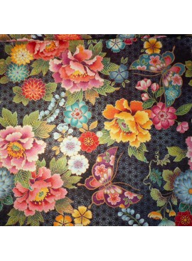 Jacquard japonés con fondo negro