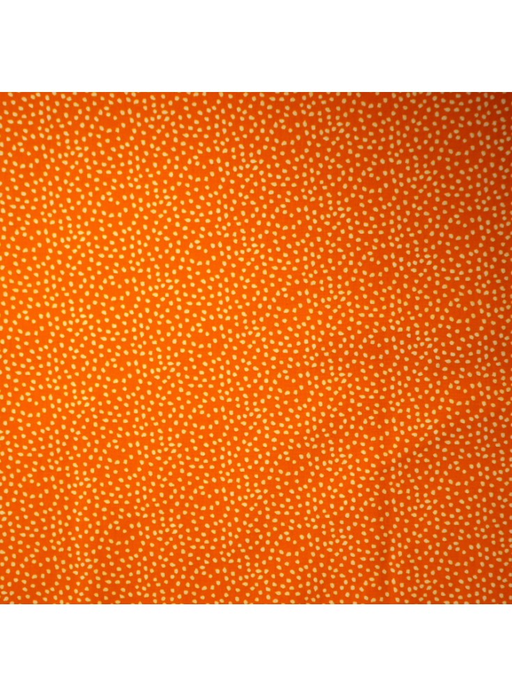 Coton Pois Tassi Orange / Blanc