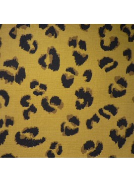 Coton demi-natté Léopard Camel / Havane