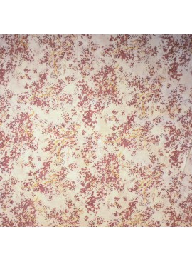 Popeline Abstrait Saichu Blanc / M Roses