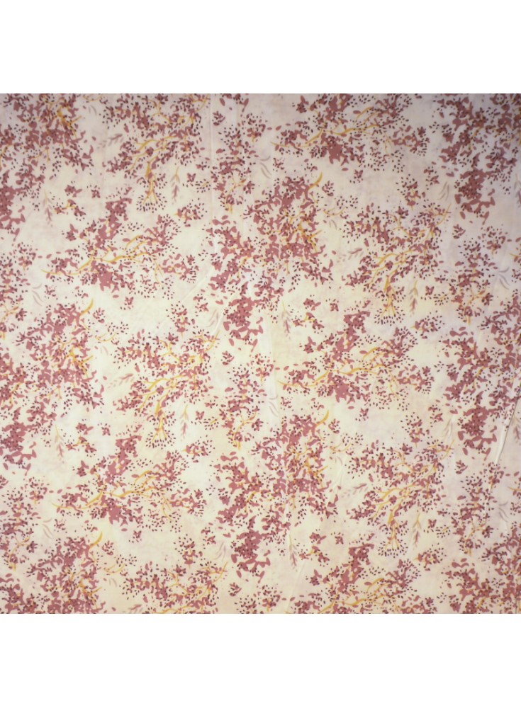 Popeline Abstrait Saichu Blanc / M Roses