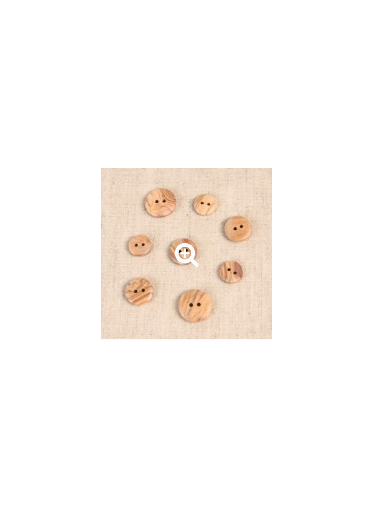Smooth wood button