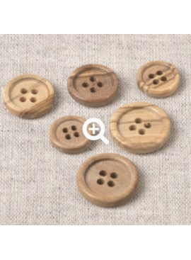 Botón de madera con borde pequeño