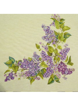 Cuadrado jacquard de flor lila