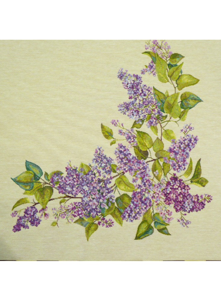 Cuadrado jacquard de flor lila