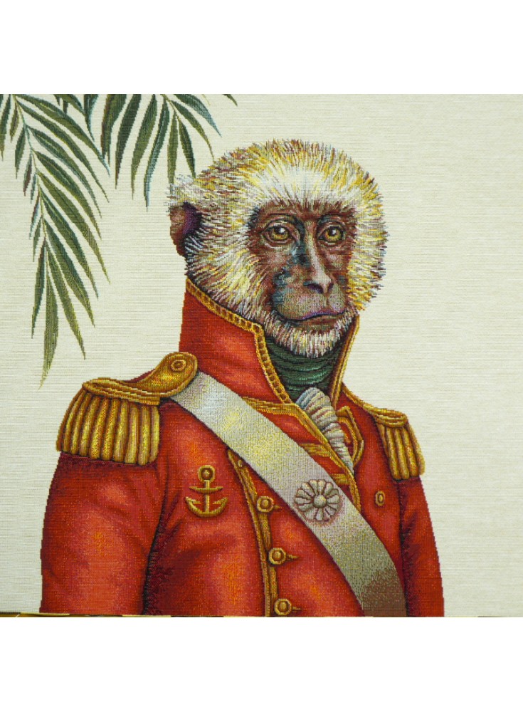 Carré jacquard Singe officier