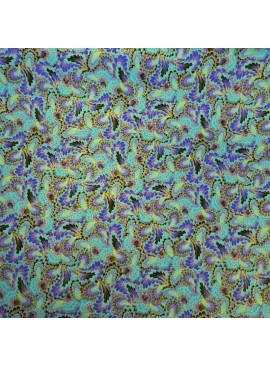 Blue/Gold Feather Cotton